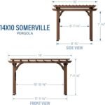Backyard Discovery 14′ X 10′ Somerville Pergola W/ Electric – Dark Walnut DIY - Image 3