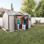 Lifetime 12.5 Ft. x 8 Ft. High-Density Polyethylene (Plastic) Outdoor Storage Shed with Steel-Reinforced Construction - Image 2