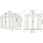 Lifetime 8′ x 10′ Outdoor Plastic Shed W/ Floor and Windows (60238) - Image 6