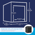 Suncast 6-Feet x 4-Feet Modernist Lean-to Resin Storage Shed (Floor Included) in Gray | BMS6583T - Image 7