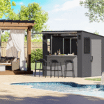 Suncast Cabana Entertainment Shed 8 ft. x 7 ft. Resin Storage Shed (Floor Included) - Image 2