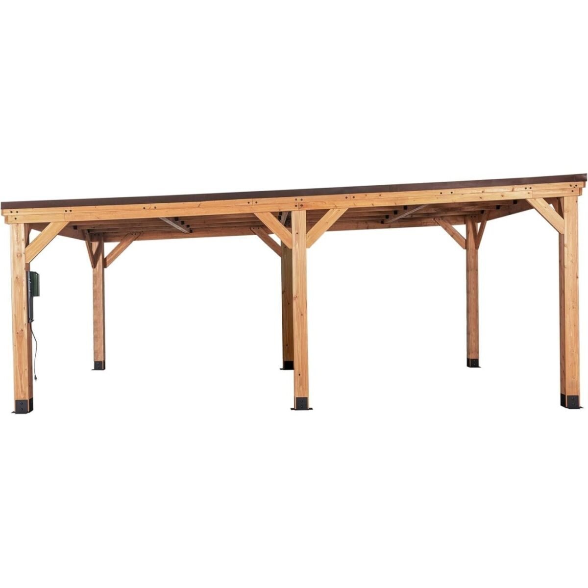 iben-product-292-image-1.jpg Backyard Discovery Kingsport 20′ x 20′ Cedar Wood Carport with Steel Roof - Image 1