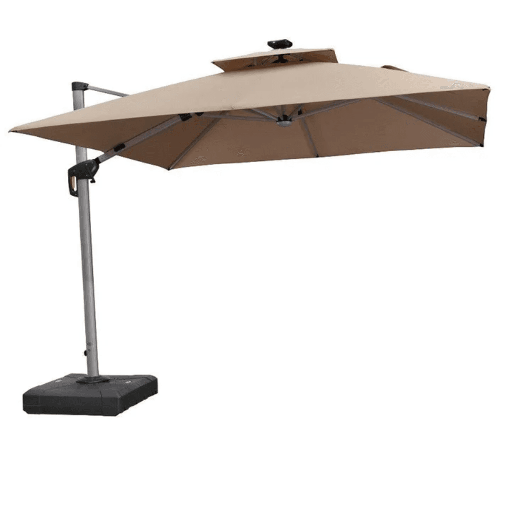 iben-product-305-image-1.png PURPLE LEAF Double Top Deluxe Solar Powered LED Square Patio Umbrella - Image 1