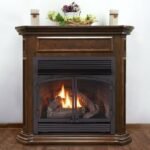 Duluth Forge Dual Fuel Ventless Gas Fireplace With Mantel – 32,000 BTU, T-Stat Control, Nutmeg Finish – Model# DFS-400T-4NG - Image 2