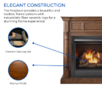 Duluth Forge Full Size Dual Fuel Ventless Gas Fireplace With Mantel – 32,000 BTU, Remote Control, Walnut Finish – Model# FDI32R-M-WN - Image 2