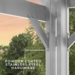 14×12 Hawthorne Traditional Steel Pergola With Sail Shade Soft Canopy - Image 10