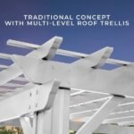 14×12 Hawthorne Traditional Steel Pergola With Sail Shade Soft Canopy - Image 12