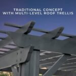 14×10 Stratford Traditional Steel Pergola With Sail Shade Soft Canopy - Image 13