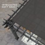 14×10 Stratford Traditional Steel Pergola With Sail Shade Soft Canopy - Image 8