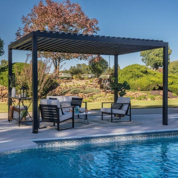 iben-product-397-image-1.jpg 14×10 Sarasota Steel Louvered Pergola - Image 1