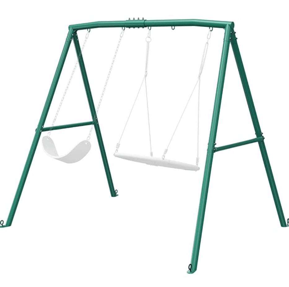 iben-product-57-image-1.png 440lbs Extra Large Metal Swing Frame with 5 Hanging Hooks, Heavy Duty A-Frame Swing Stand - Image 1