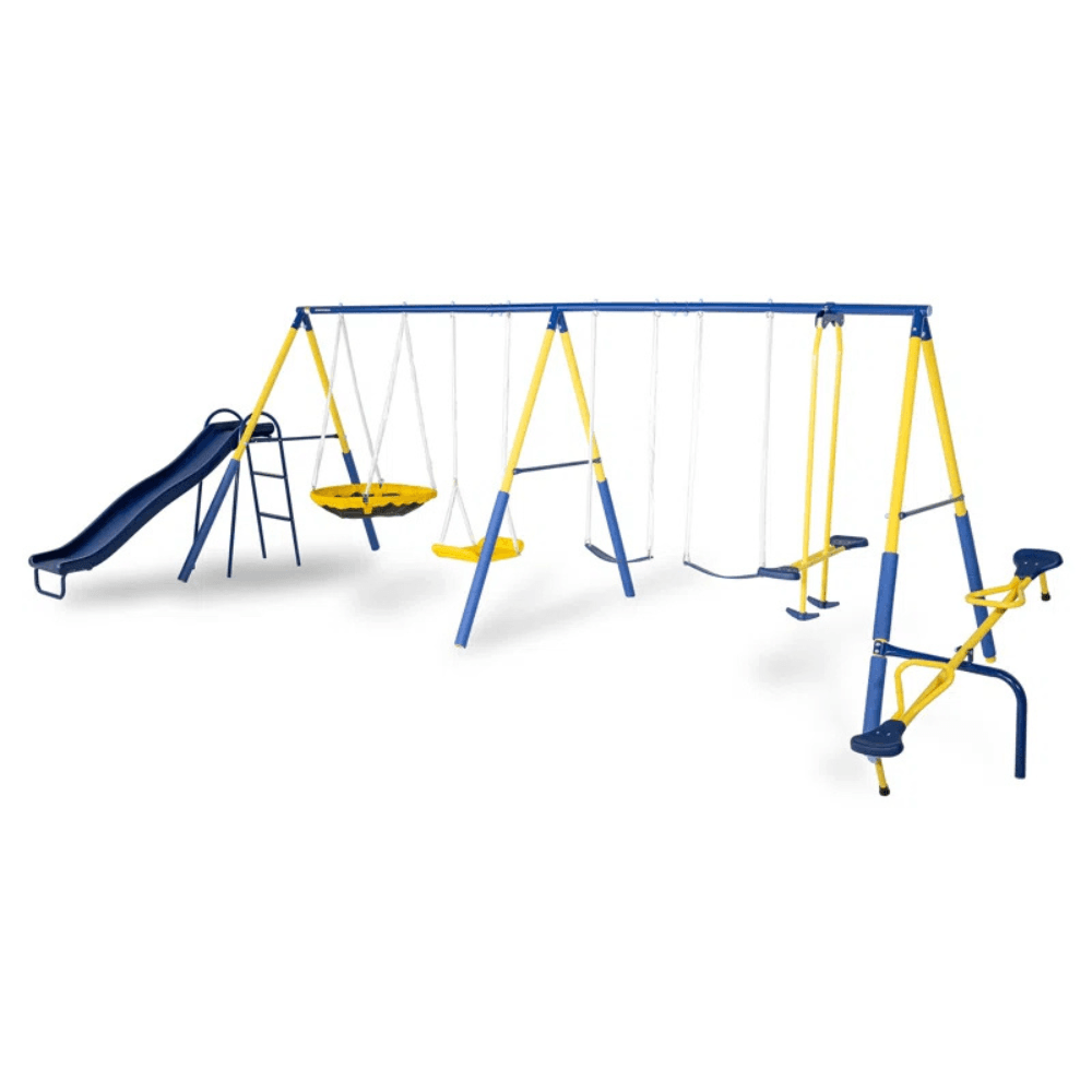 iben-product-77-image-1.png Sportspower Super 10 Metal Swing Set with Lifetime Warranty on Blow Molded Slide - Image 1
