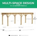 Yardistry 10 x 22 Meridian Pergola - Image 3