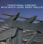 Stratford 16 Ft. X 12 Ft. Black Steel Traditional Pergola with Sail Shade Soft Canopy - Image 9