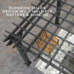 Stratford 12 Ft. X 10 Ft. Black Steel Traditional Pergola with Sail Shade Soft Canopy - Image 10