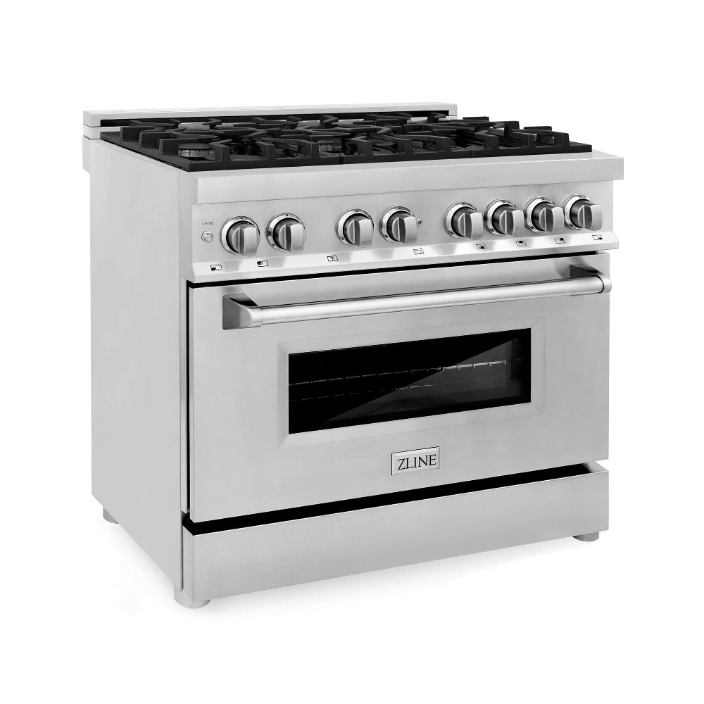 ibenry-product-48-image-1.png ZLINE 36 in. Professional Dual Fuel Range – Fingerprint Resistant Stainless Steel - Image 1