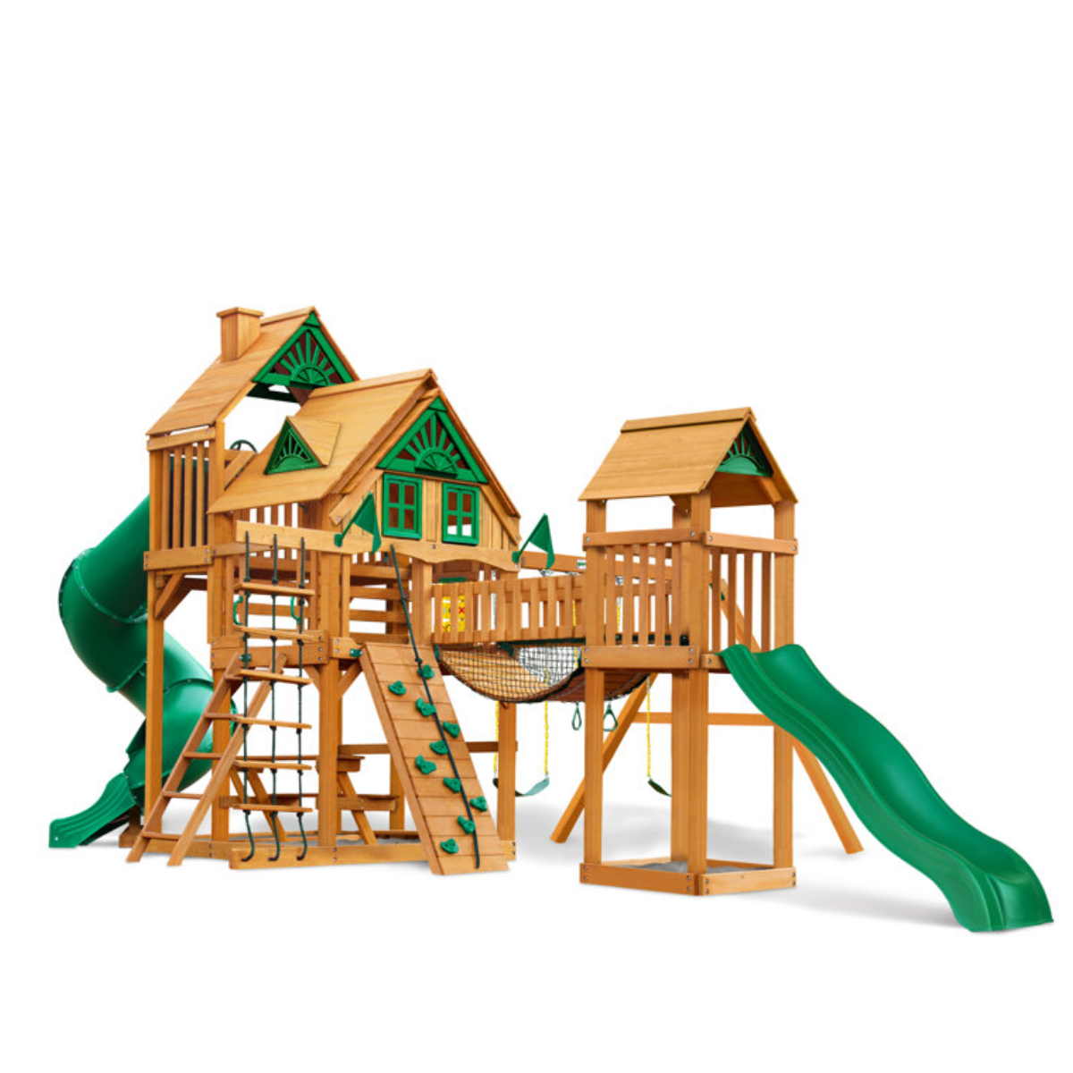 ibenry-product-53-image-1.png Gorilla Playsets Treasure Trove II Treehouse Wooden Swing Set - Image 1